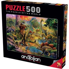 Anatolian Puzzle - Landscape of Dinosaurs, 500 Piece Jigsaw Puzzle, #3603