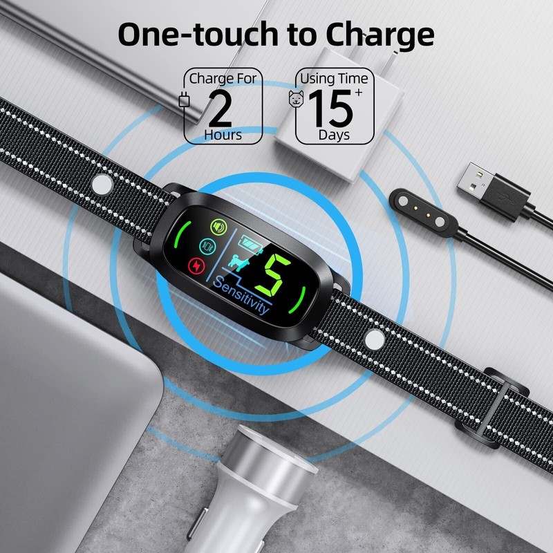 FAFAFROG Dog Bark Collar, FAFAFROG Rechargeable Smart Collar, Anti Barking