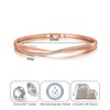 Philip Jones Rose Gold Plated Arc Bangle Created with Zircondia®