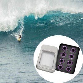 Harilla Ceramic Skateboard Ball Bearings Double Shielded 608 ABEC 11 Pack for Skateboard, Scooter, Roller Skates, Purple