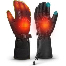 ROCKBROS Heated Gloves Electric Rechargeable Battery Thermal Mittens Gloves Men - XL