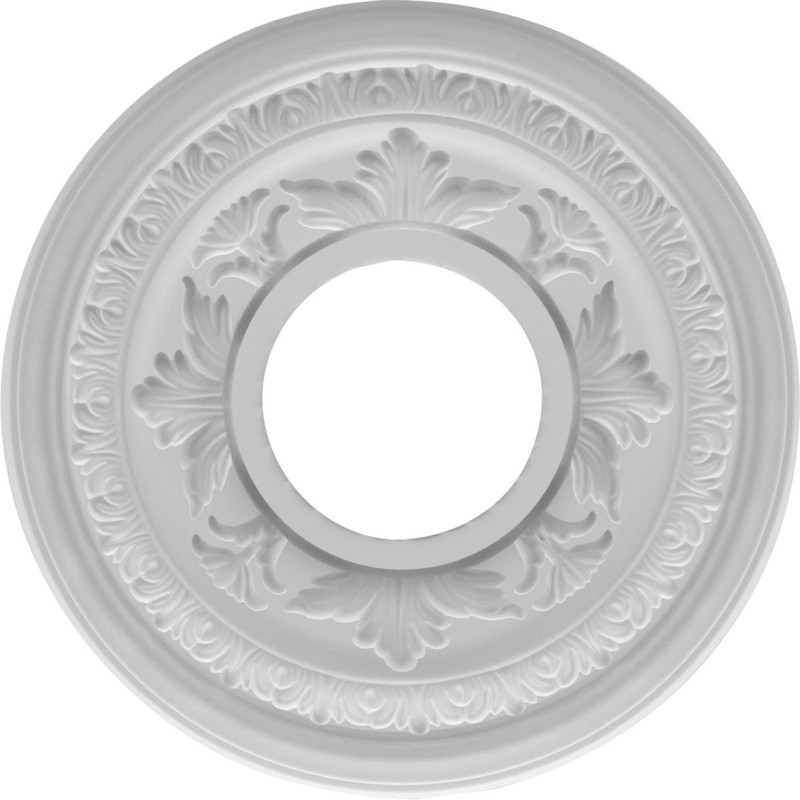 Ekena Millwork CMP19BA Baltimore Thermoformed PVC Ceiling Medallion, 19"OD x