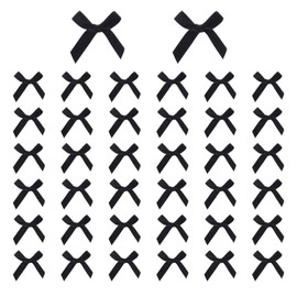 Mini Black Bows 50 Pcs Satin Ribbon Bows 4x5cm Little Bows DIY Satin Bows Black Ribbon Mini Bows Cute Small Bows for Craft Sewing Scrapbooking Christmas Party Wedding and Gift Wrapping