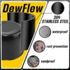 DewFlew 4Pcs 4.9" Push Through Wheel Center Caps Stainless Trailer
