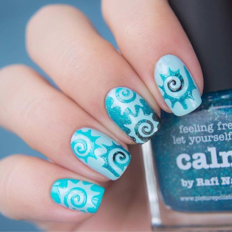 Whats Up Nails - Tribal Sun Vinyl Stencils for Nail