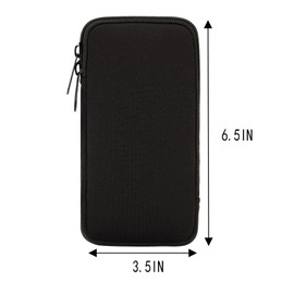 Koikyu Tampon Storage Bag, Neoprene Tampon Organizer Case with Zipper Small Pouch for Feminine Products Portable Period Bags for Women,Ladies (Black)