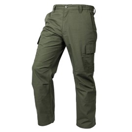 LAPG Men's Core Cargo Tactical Pants, Stretch Waistband, Lightweight & Durable Ripstop CCW Cargo Pants for Men, OD Green, Size 36 x 30