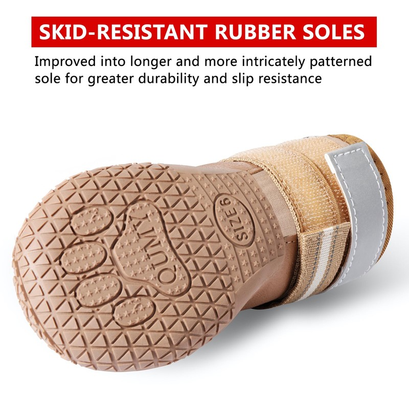 QUMY Dog Shoes for Large Dogs, Medium Dog Boots &