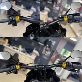 FVMOTO CNC Brake Clutch Perch Clamps Half Clamp Compatible with Harley Sportster, Softail, Dyna, Touring, Road Glide, Street Glide (Glod)