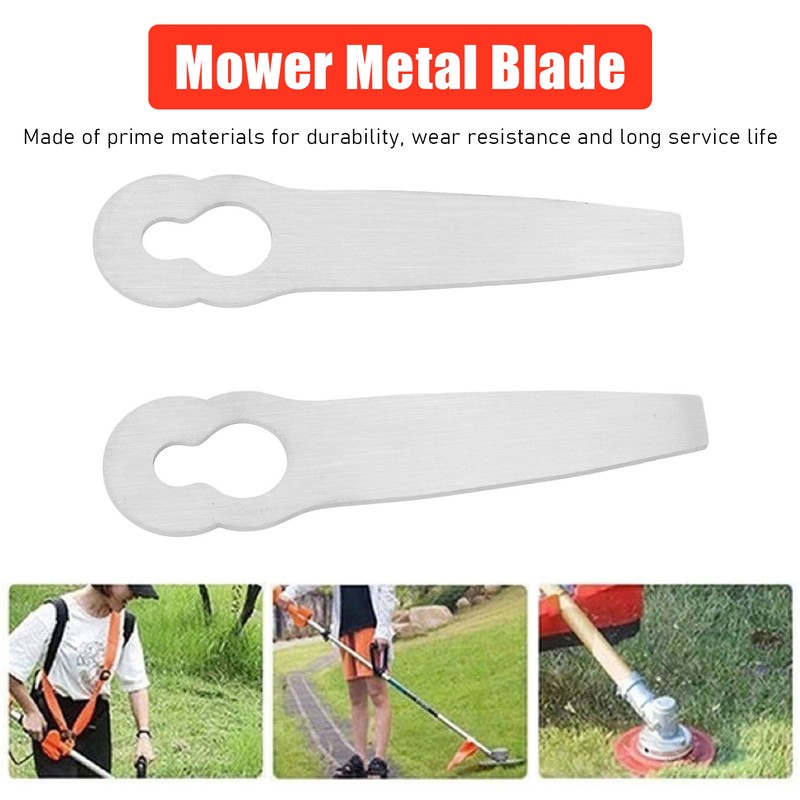 10 Pcs Lawn Mower Metal Blade Replacement Mowing Blade for