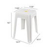 Ponpong 18.7 Inch Plastic Stack Backless Stools, Classroom Stackable Stools,