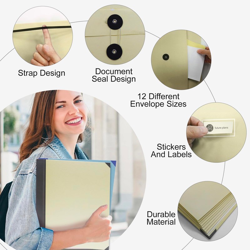 MAKUANG Document Organizer,Folio Folders with Pockets,File Organizer for Paper,Important Documents,
