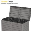 EAST OAK 62 Gallon Outdoor Trash Can, Waterproof Resin Garbage