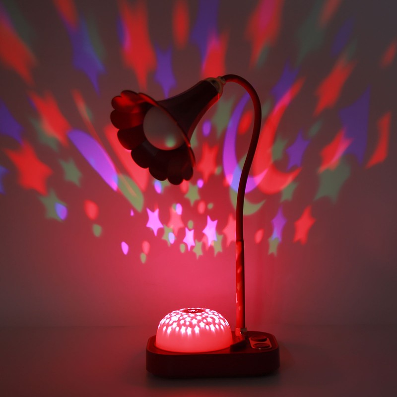 Phonograph Projection LED Desk Lamp Touch Control LED Desk Light