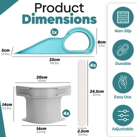 AEREFRO Lock Sheet Holders Set - Bed Sheet Holder Clips & Bed Riser, Bed Sheet Corner Locks and Bed Wedge, Fitted Sheet Lock Strips Set, Bed Sheet Fixing Clips, for All Sheet Sizes.