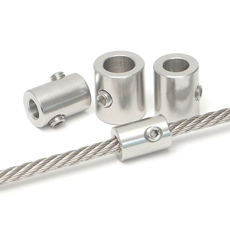 Leliafleury 2mm Wire Rope Cable Clamp 5Pcs Stainless Steel Wire