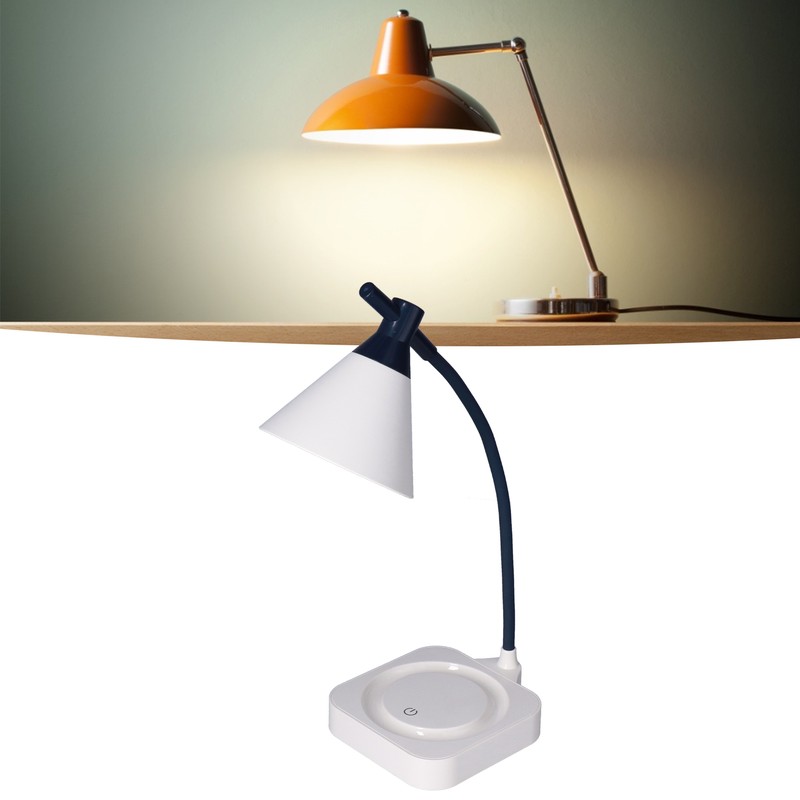 LED Table Light 3 Levels Dimming USB Charging Adjustable Gooseneck