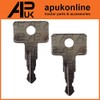 APUK 2x Ignition Switch Key Replacement for John Deere 2040