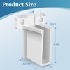 4 Pcs Wire Shelf End Bracket, White Plastic Wall Mount