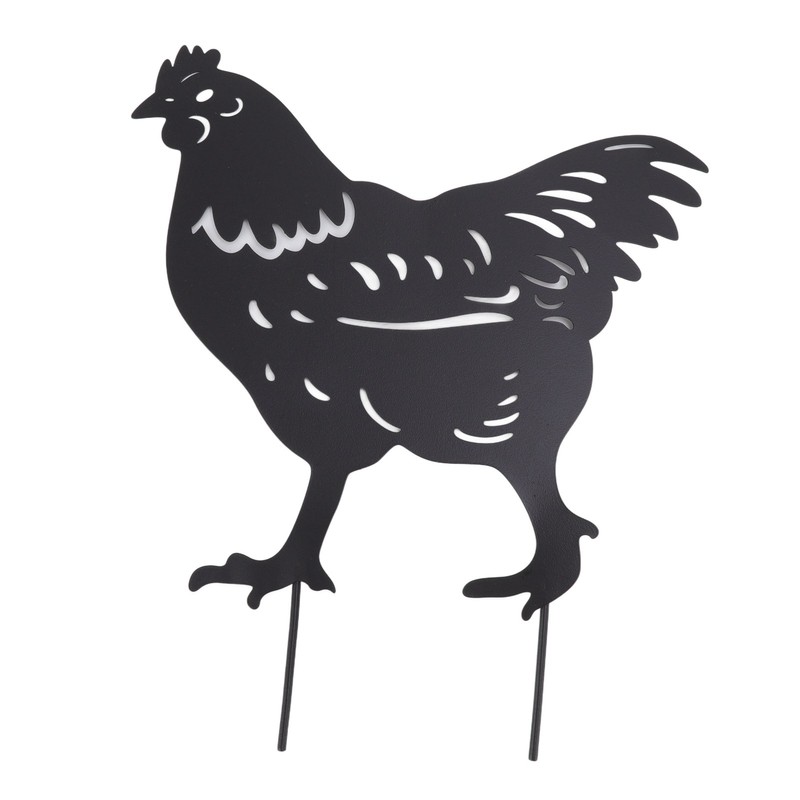 4Pcs Hen Chicken Silhouette Hollow Stake Design Cute Hen Chicken