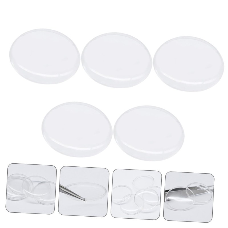 COLLBATH 5pcs Watch Dial Covers Watch Lids for Diy Projects