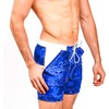 Taddlee Traje de baño para hombre de corte cuadrado, Azul