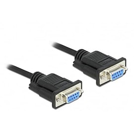 Delock Serial Cable RS-232 Sub-D9 Female to Female Null Modem 1m