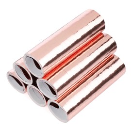 KarneLux Streamers 'Rose Gold Metallic' - Party Decoration for Birthdays, Weddings and New Year's Eve - Pack of 6