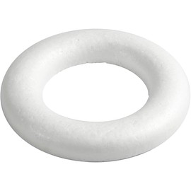 Creativ White Flat Polystyrene Ring