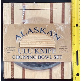 Alaska Ulu Knife and Chopping Bowl with Salad Claws
