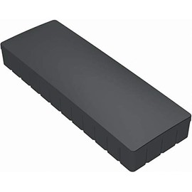 MAUL MAULsolid Magnets, 54 x 19 mm (Pack of 10), Mini Magnets Made of Plastic with High Adhesion, Strong Magnets for Whiteboard and Magnetic Board, Ideal for Office, Home Office and Workshop, Black
