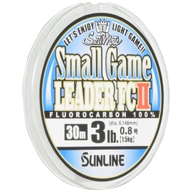 Sunline Saltimate Small Game Reater FC II Fluorocarbon 98.4 ft (30 m), No. 0.8, 3 lb, Natural Clear