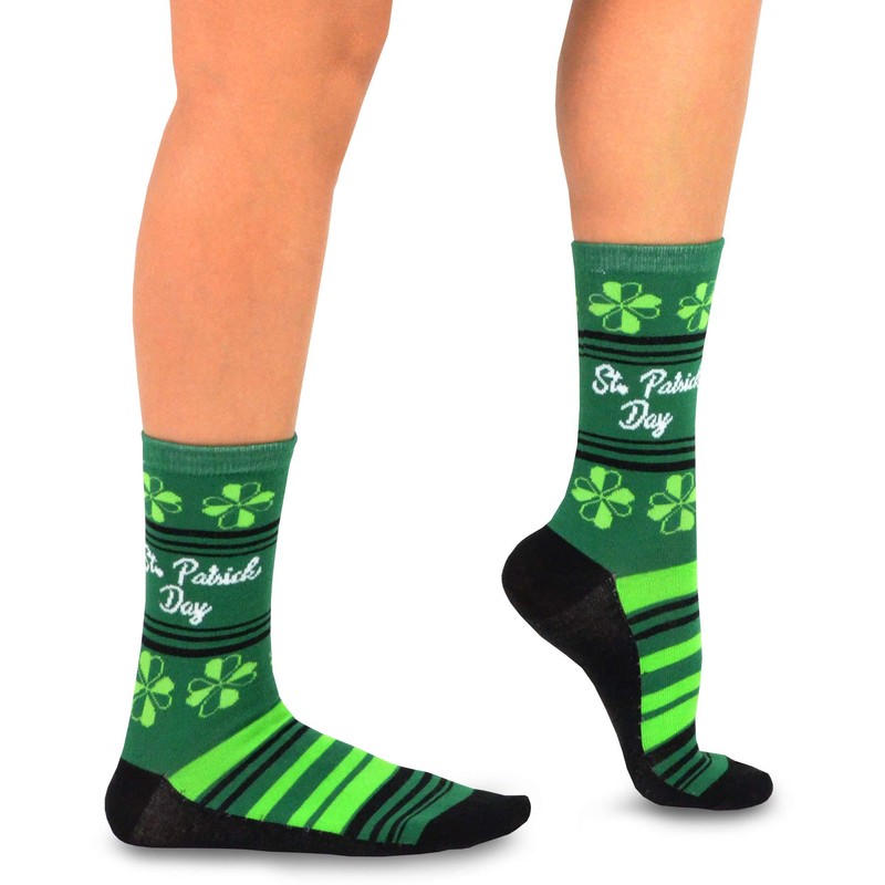 TeeHee St. Patricks Day Cotton Crew Socks Assorted 10-Pair (Gift-10
