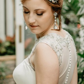 Agriajun White Silver Long Cubic Zirconia Tassel Drop Dangle Chain Earrings for Women - Big Extravagant Sparkly Bridal Rhinestone Costume Jewelry