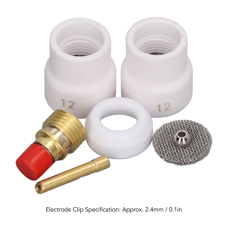 6PCS Welding Torch Adapter Kit Copper PTFE Standard Size TIG