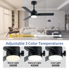 LANMEL 42'' Black Ceiling Fans with Lights and Remote, 6