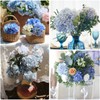 MARTINE MALL 2Pcs 21in Hydrangea Artificial Flowers, Latex Real Touch
