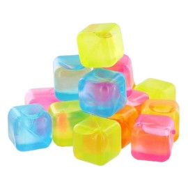 20 Reusable Ice Cubes Plastic Water Filled Freezer Block Cold Drink Bar Party