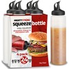 MIGHTY STRONG 4 Pack Condiment Squeeze Bottles 24 Oz –Easy