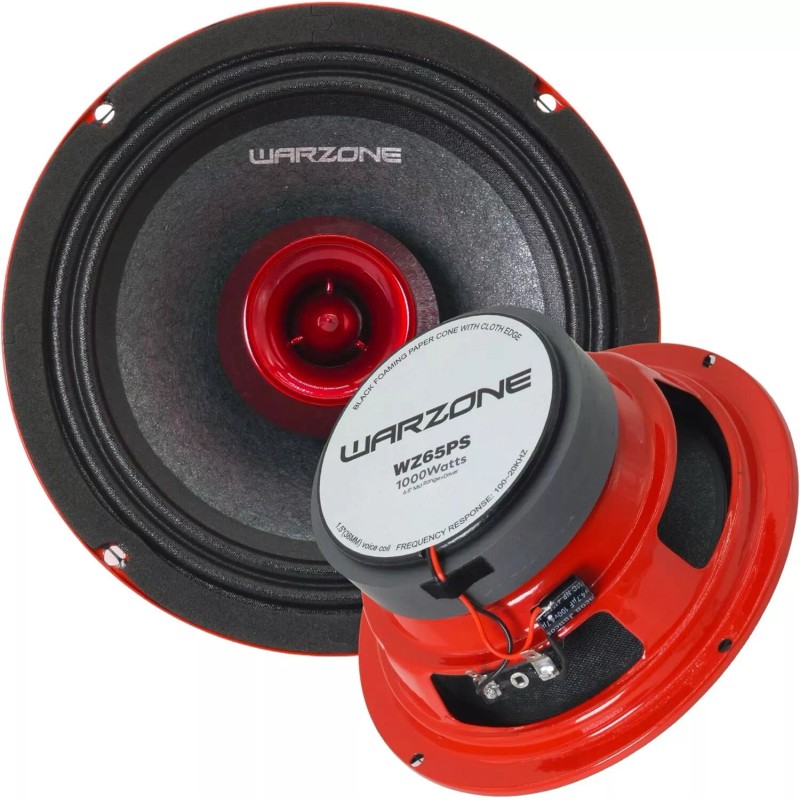 Gravity Warzone WZ65PS 6.5-Inch Mid-Range + Driver Speakers with Dome