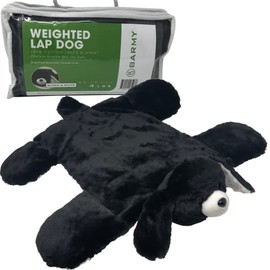 BARMY Weighted Lap Pad for Kids (Dog-Shape, 25"x19", 4lb) Sensory Weighted Stuffed Animals for Kids, Weighted Lap Blanket for Kids, Toddler, Teen, Removable, Washable Cover (Black and White)
