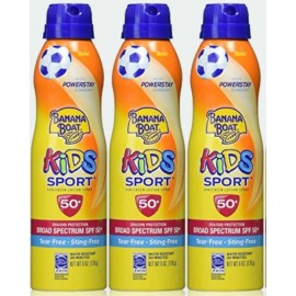 Banana Boat (LOT 3) Banana Boat Kids Sport 50+ SPF Sunscreen Lotion Spray 6 Oz Ea Tear Free