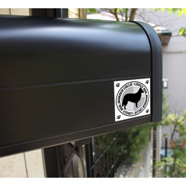 Size M: Woodman MK-2 Dog Sticker Lovely Dog Border Collie Silhouette White Back