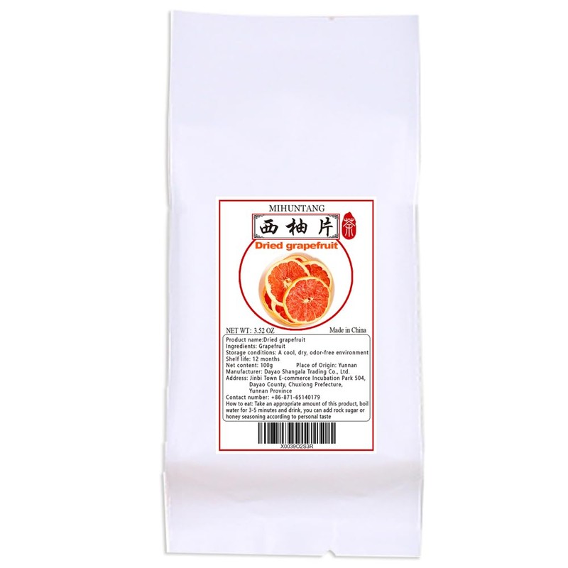 Dried Sliced Fruit Grapefruit 3.52oz DIY Snack for Sweet &