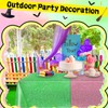 Boyigog Pink Green Party Decoration Tablecloth Set, Lovely Birthday Party