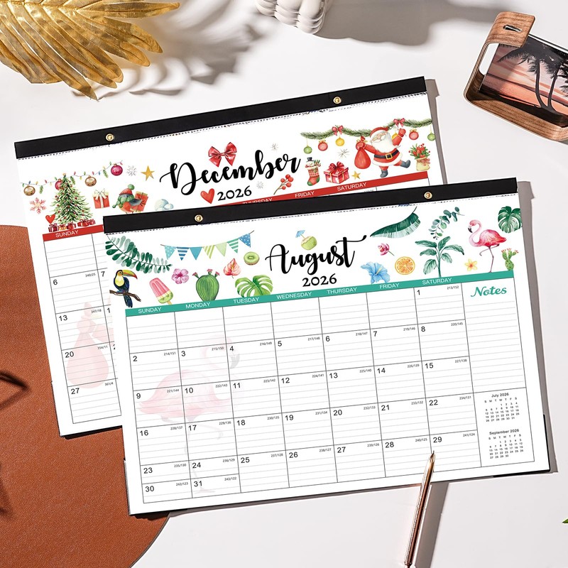 2026 Desk Calendar, 12 Months Desk Calendar 2026, January 2026