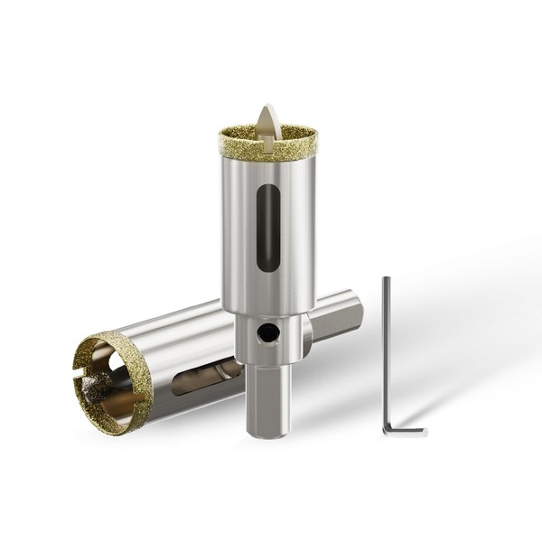 CSOOM 2PCS 7/8"(22mm) Diamond Hole Saw with Center Drill Bit,