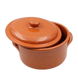 Handmade Traditional Portuguese Pottery Clay Terracotta Cazuela Cooking Pot With Lid