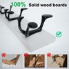 WEBI Coat Rack Wall Mount,17” Solid Wood Coat Hooks Wall