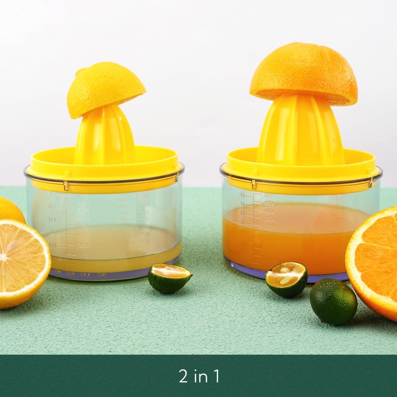 KITCHENDAO 2 in 1 Lemon Orange Citrus Juicer with lid